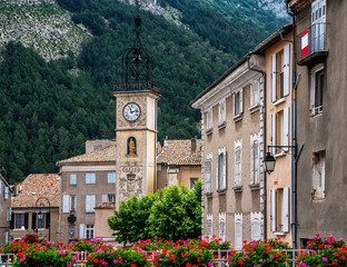 Amazing medieval town of Sisteron. Famous tourist attraction in Provence, France.