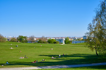 Fototapeta na wymiar Olympic park in Munich
