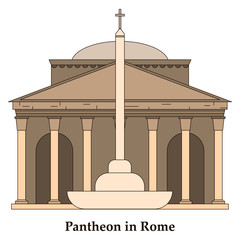 Dome of the Pantheon Cup in Rome, vintage engraved illustration. Industrial encyclopedia E.-O. Lami - 1875.