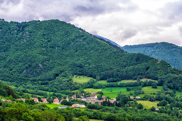 Gorge of the Verdon, France. Amazing view of the mountains in Verdon Gorge National Park, France. View during a cloudly summer day.