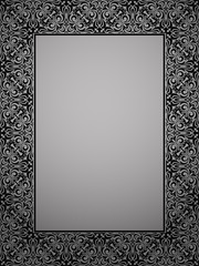 Decorative frame Elegant vector element for design in Eastern style, place for text. Floral black border. Lace illustration for invitations and greeting cards