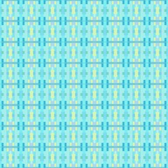 pale turquoise, sky blue and medium turquoise repeating geometric shapes. can be used for tablecloth fashion design, textiles, wallpaper or as texture