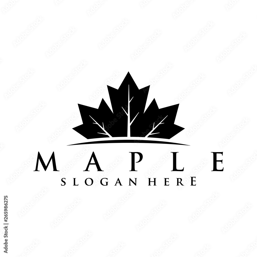 Wall mural maple logo concept design vector