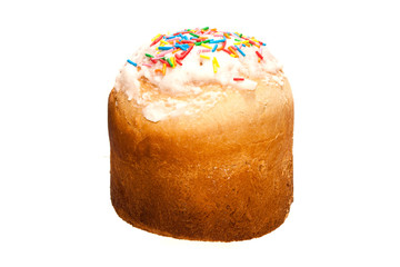 easter bread isolated on white background