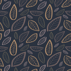 An illustrated seamless nature background pattern
