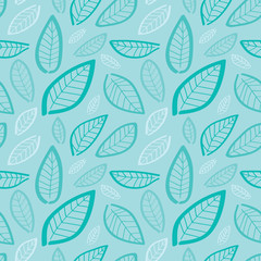 An illustrated seamless nature background pattern