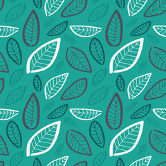 An illustrated seamless nature background pattern