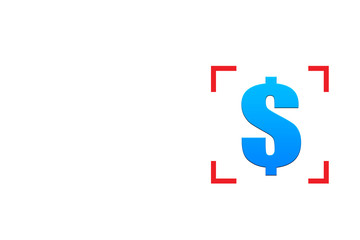 American dollar symbol, dollar currency concept