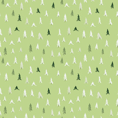 An illustrated seamless nature background pattern
