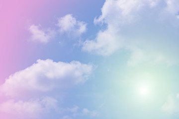 Cloud background with a pastel colour