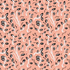 An illustrated seamless nature background pattern