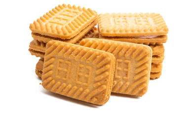 square double cookie isolated