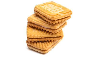 square double cookie isolated