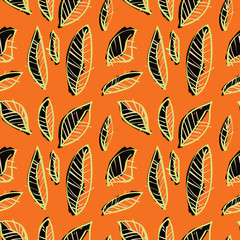 An illustrated seamless nature background pattern