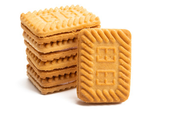square double cookie isolated