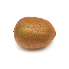 Kiwi fruit isolated on white background. Top view, flat lay