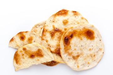Flatbreads. Arab Bread isolated on white background.