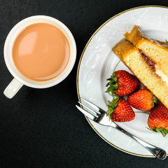 Afternood Tea Sponge Cake and Tea