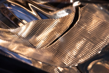 Détail d'éléments carrosserie et moteur d'un véhicule