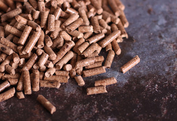 Natural wooden pellets
