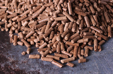 Natural wooden pellets