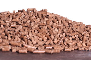 Natural wooden pellets