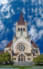 Fototapeta na wymiar St.Paul church in Basel, Switzerland 