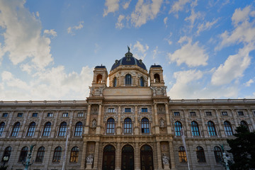 Fototapeta na wymiar Building low angle view in Vienna, Austria