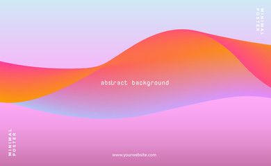 Fluid poster cover with modern ultraviolet color. Dark purple abstract geometrical template with blend shapes