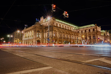 Fototapeta na wymiar Vienna at night, Austria capital city