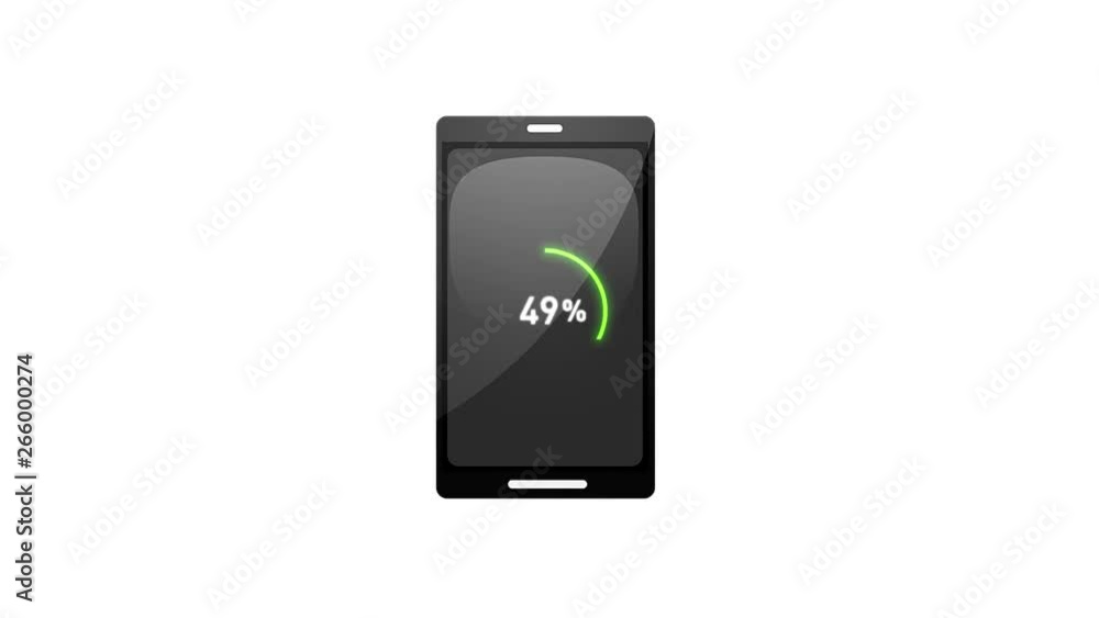 Poster multiple devices loading technology icons/ 4k animation of devices technology icons and symbols with