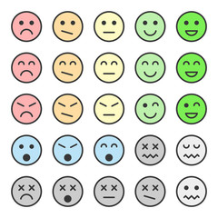 Emotions pack 04 - pastel flat