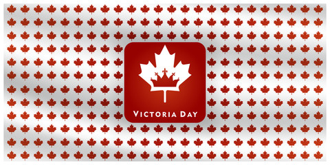 Victoria Day in Canada Vector Illustration, canada flag	