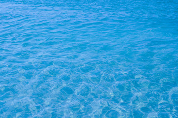 blue surface of water in sea background