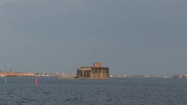 Fort, Alexander 1, architecture, building, fortification, historical, history, Island, Kronstadt, Kotlin, landscape, sea, artificial, purpose, granite, military, monument, St. Petersburg, view, abando