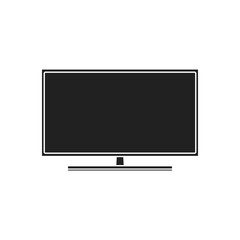 Led TV. Flat icon of modern household appliances isolated on white background.