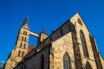 Fototapeta na wymiar Germany, Ancient church building of st dionysius or dionys in esslingen am neckar