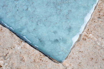 Salt pools at Salinas Grandes, a large salt flat in central-northern Argentina at an average altitude of 3300 metres