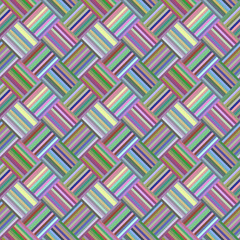 Colorful seamless diagonal striped square pattern - vector background