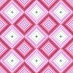 Pink seamless diagonal square pattern - vector mosaic tile background