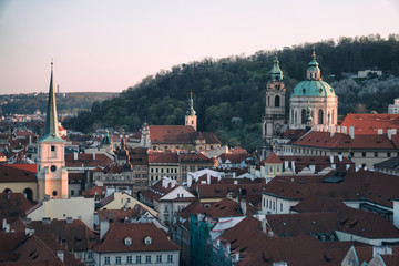 Fototapeta na wymiar Panorama View of City Prague