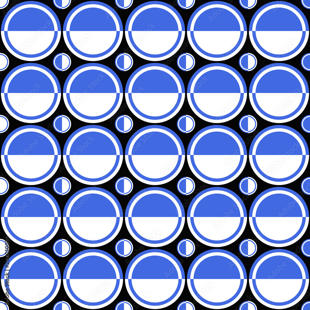Poster seamless geometrical circle pattern background design - color vector graphic