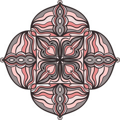 Abstract mandala design element. Decorative round pattern.