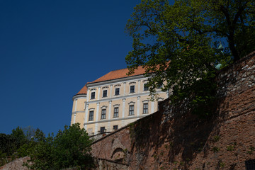 Fototapeta na wymiar Mikulov Chateau high above the town