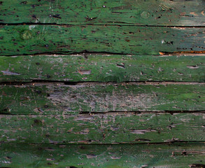 old wooden green background