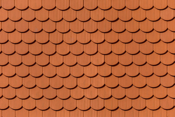 Texture of red tiled roof