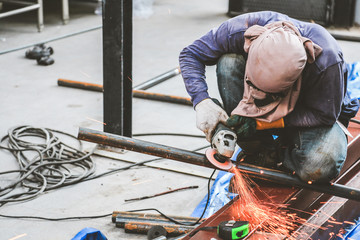 Grinding steel and Steel welding