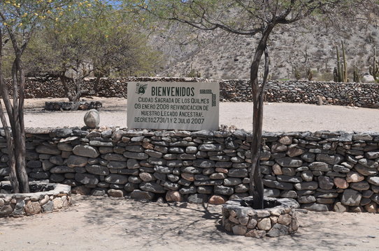 Entrance of Ruinas de Quilmes or Quilmes Ruins in northern Argentina, Province of Tucuman, at the Calchaqui Valley