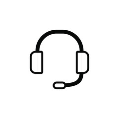 Headphone border icon. This icon use for admin panels, website, interfaces, mobile apps
