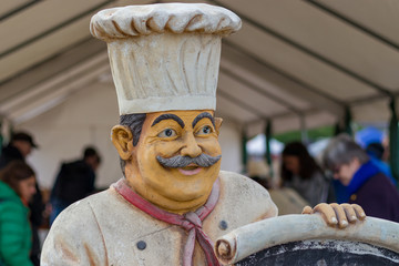 theresienwiese, munich, germany, 2019 april 27: plastic baker at the Jumble sale flea market in...